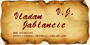 Vladan Jablančić vizit kartica